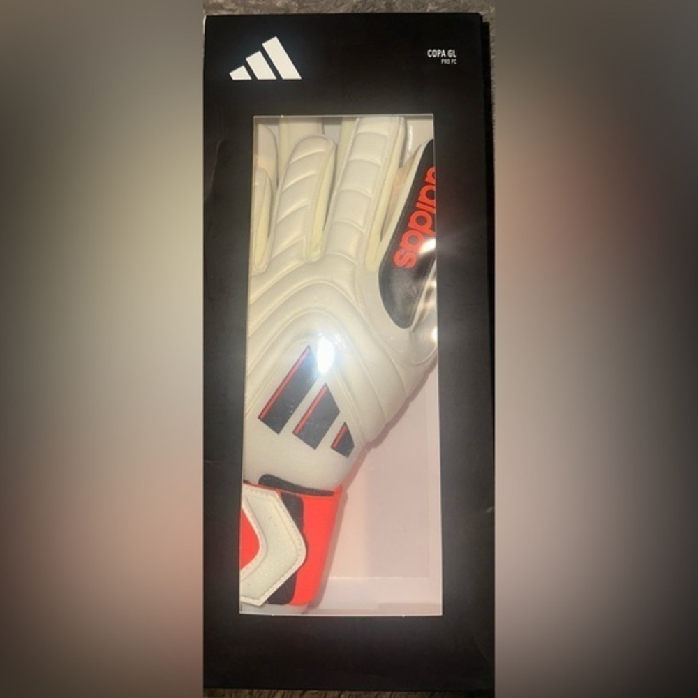 Adidas Copa Pro Pc Goalkeeper Gloves  Ivory/Solar Red/Black IQ4008 Mens Size 9